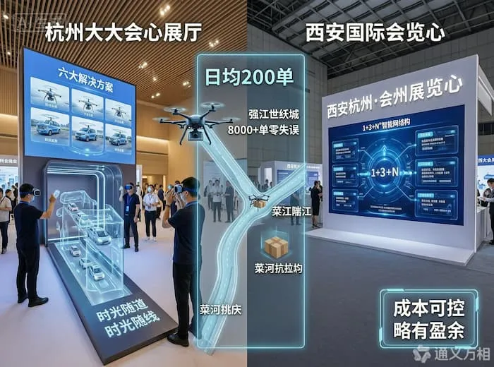 杭州低空公司三赴数贸会、首秀西安大会:日均200单跨江航线跑通“商业养飞行”,一座城市国企的“双城双展”底气