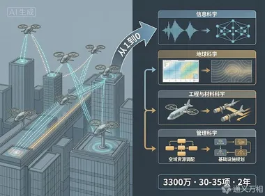 国家自然科学基金委发布“面向低空经济前沿的基础研究”专项：3300万元资助30-35项，首次以“从1到0”溯源式研究回应产业痛点