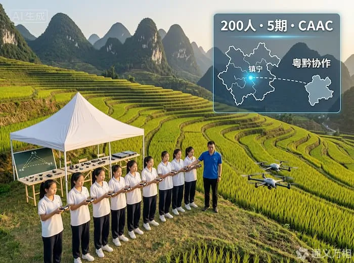 镇宁175万元协作资金投向无人机培训:一个山区县用“飞手密度”替代“产业园密度”的务实解法